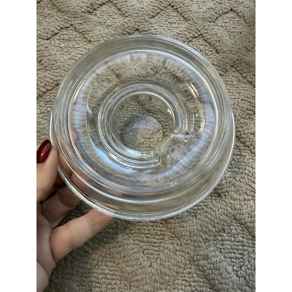 Vintage Glass Chicken Waterer Base Poultry Farm Livestock